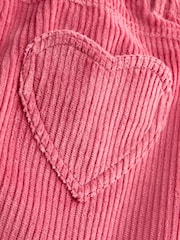 JoJo Maman Bébé Berry Pink Cord Heart Pocket Barrel Leg Trousers - Image 4 of 4