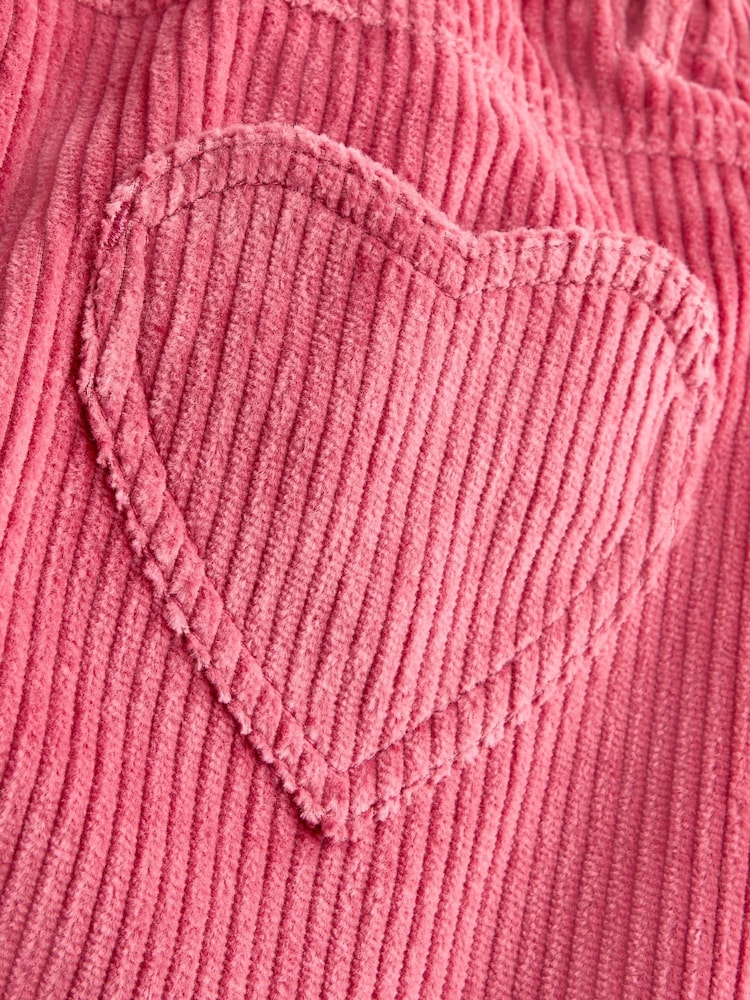 JoJo Maman Bébé Berry Pink Cord Heart Pocket Barrel Leg Trousers - Image 4 of 4 JoJo Maman Bébé Berry Pink Cord Heart Pocket Barrel Leg Trousers - Image 4 of 4