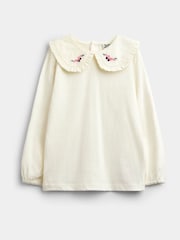 JoJo Maman Bébé Naxışlı Şnurlu Pinafore dress və blouses Set - 7şəkildən 2 şəkil