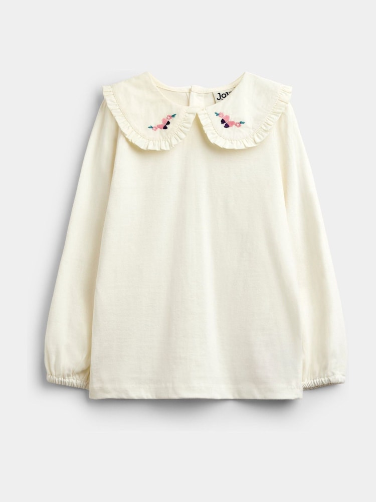 JoJo Maman Bébé Naxışlı Şnurlu Pinafore dress və blouses Set - 7şəkildən 2 şəkil