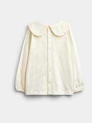 JoJo Maman Bébé Naxışlı Şnurlu Pinafore dress və blouses Set - 7şəkildən 3 şəkil