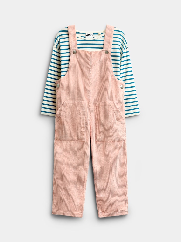 JoJo Maman Bébé Chunky Manchester snickarbyxa Och Top Set - Bild 1 av 6 JoJo Maman Bébé Chunky Manchester snickarbyxa Och Top Set - Bild 1 av 6