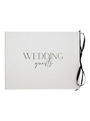 Widdop White Textured Guest Book 'Wedding Guests' - Image 2 of 7