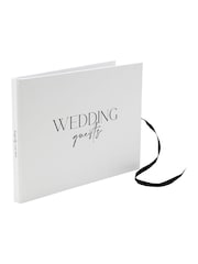 Widdop White Textured Guest Book 'Wedding Guests' - Image 4 of 7