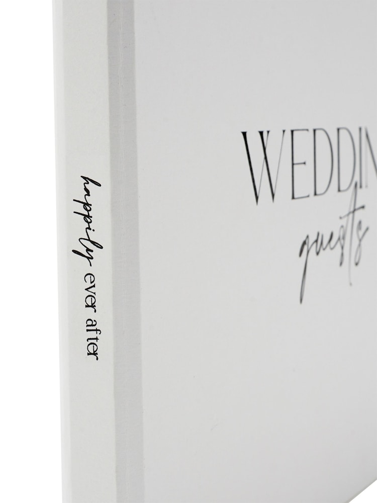Widdop White Textured Guest Book 'Wedding Guests' - Image 7 of 7