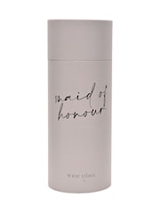 Widdop Clear Wine Glass Black Words - Maid Of Honour - Image 7 of 7