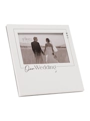 Widdop White Photo Frame 'Our Wedding' - 6" x 4 - Image 1 of 5