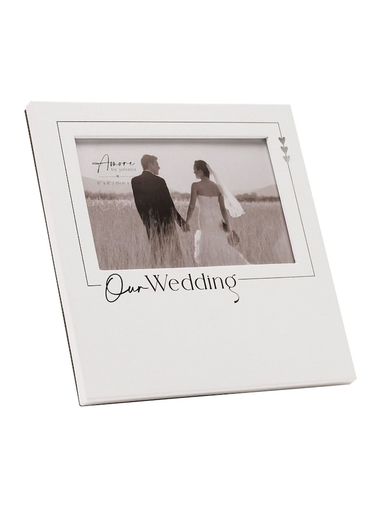 Widdop White Photo Frame 'Our Wedding' - 6" x 4 - Image 2 of 5
