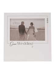 Widdop White Photo Frame 'Our Wedding' - 6" x 4 - Image 3 of 5