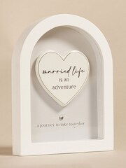 Widdop White Arch Plaque Married 18cm - Image 1 of 9