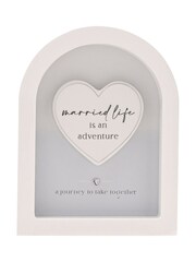 Widdop White Arch Plaque Married 18cm - Image 4 of 9