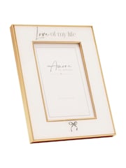 Widdop White Bow Frame 'Love of my life' 4" x 6 - Image 1 of 5