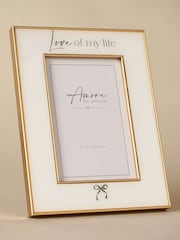 Widdop White Bow Frame 'Love of my life' 4" x 6 - Image 2 of 5