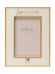 Widdop White Bow Frame 'Love of my life' 4" x 6 - Image 3 of 5