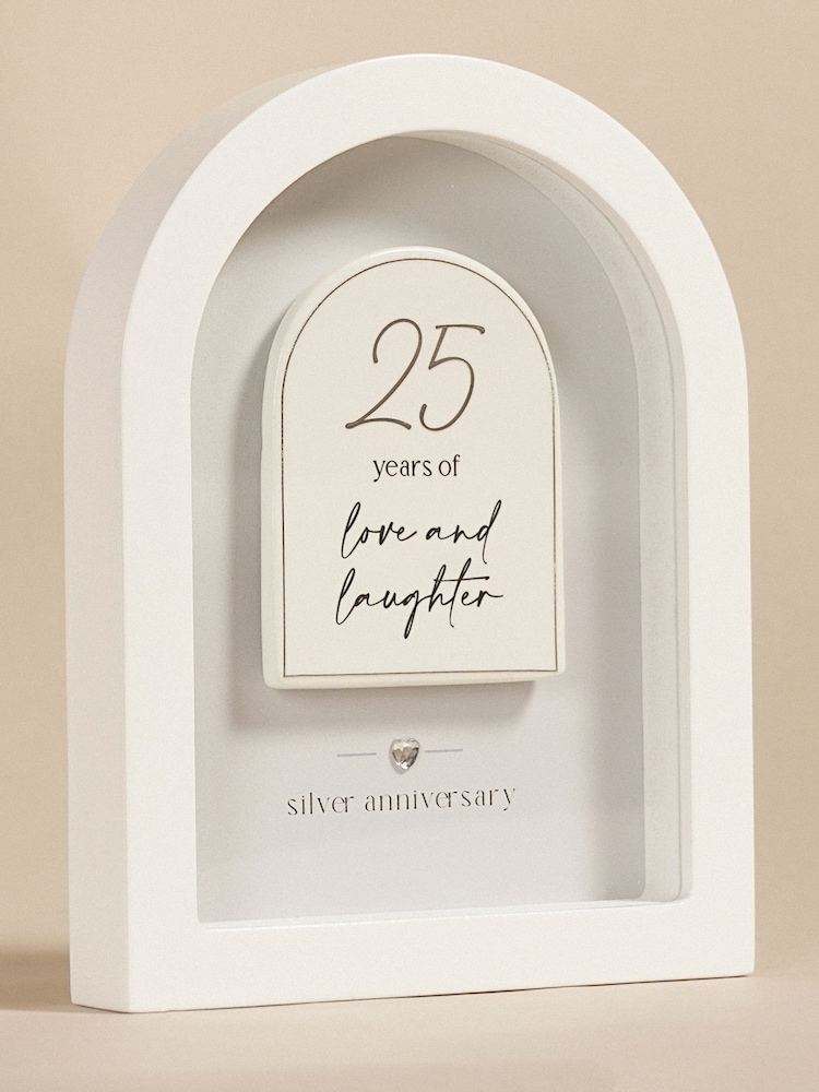 Widdop White Arch Plaque 18cm - 25 Years - Image 1 of 8