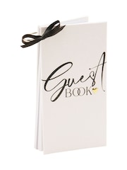 Widdop White Single Ring Bound Linen Guest Book - Image 1 of 7
