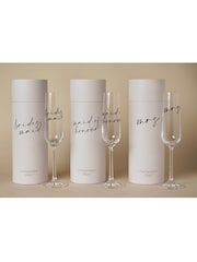 Widdop Clear Champagne Flute Black Words - Mrs Glasses - Image 5 of 7