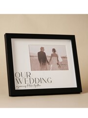Widdop Black Wide Frame 'Our Wedding' 6" x 4 - Image 1 of 5