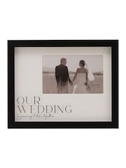 Widdop Black Wide Frame 'Our Wedding' 6" x 4 - Image 3 of 5