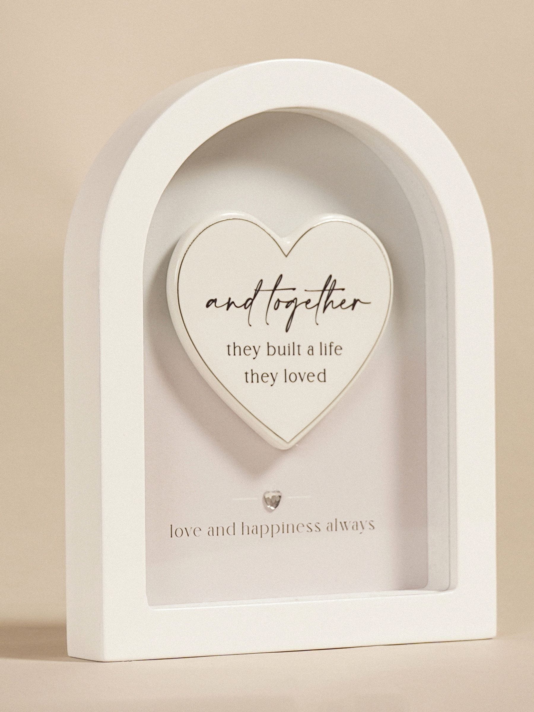 Amore By Juliana Unisex White Widdop Arch Plaque 18Cm - Together