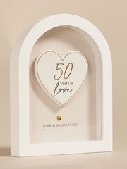 Widdop White Arch Plaque 18cm - 50 Years - Image 1 of 9