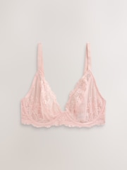 Purple/Pink/Grey Non Padded Plunge DD+ Lace Bras 3 Pack - Image 9 of 11