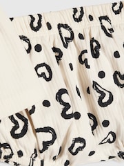 River Island Bow Peplum Rib Top & Short Set - Image 4 of 5