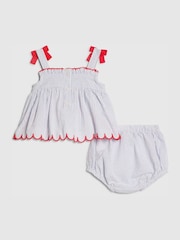 River Island Blue Stripe Fruit Bloomer Top & Short Set - Image 2 of 5