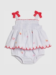 River Island Blue Stripe Fruit Bloomer Top & Short Set - Image 3 of 5