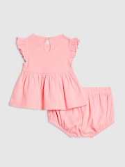 River Island Bow Peplum Rib Top and Shorts Set - Image 2 of 5