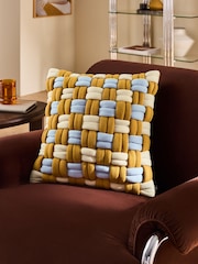 MADE.COM Morven Lattice Jersey Cushion - Larawan 1 ng 4