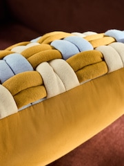 MADE.COM Morven Lattice Jersey Cushion - Larawan 3 ng 4