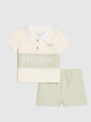 River Island Handsome Polo Shirt & Short Set - Imagen 1 de 5