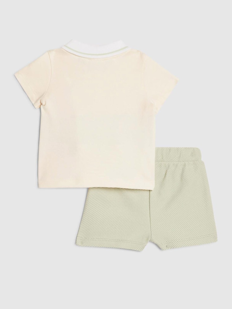 River Island Handsome Polo Shirt & Short Set - Imagen 2 de 5