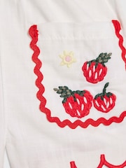River Island White Strawberry Peplum Blouse & Short Set - Image 5 of 5