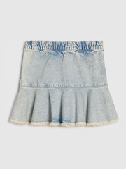 River Island Blue Asymmetric Skirt With Keychain - Image 2 of 4