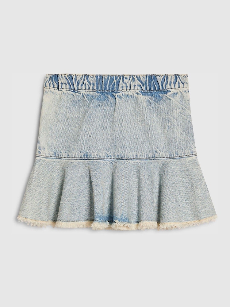 River Island Blue Asymmetric Skirt With Keychain - Image 2 of 4
