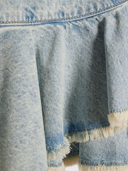 River Island Blue Asymmetric Skirt With Keychain - Image 3 of 4