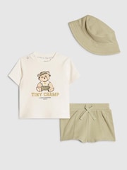 River Island Green Tiny Champ T-Shirt & Short Set - Image 2 of 5