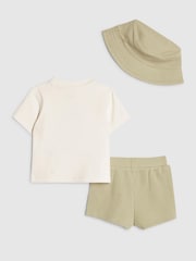River Island Green Tiny Champ T-Shirt & Short Set - Image 3 of 5