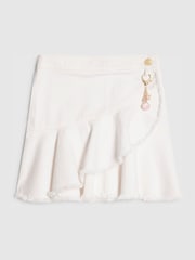 River Island White Asymmetric Skirt With Keychain - Image 1 of 4