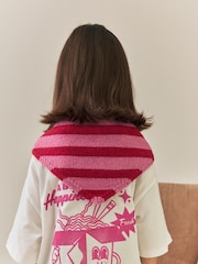 Pink Stripe Triangle Scarf (3-16yrs) - Image 2 of 8