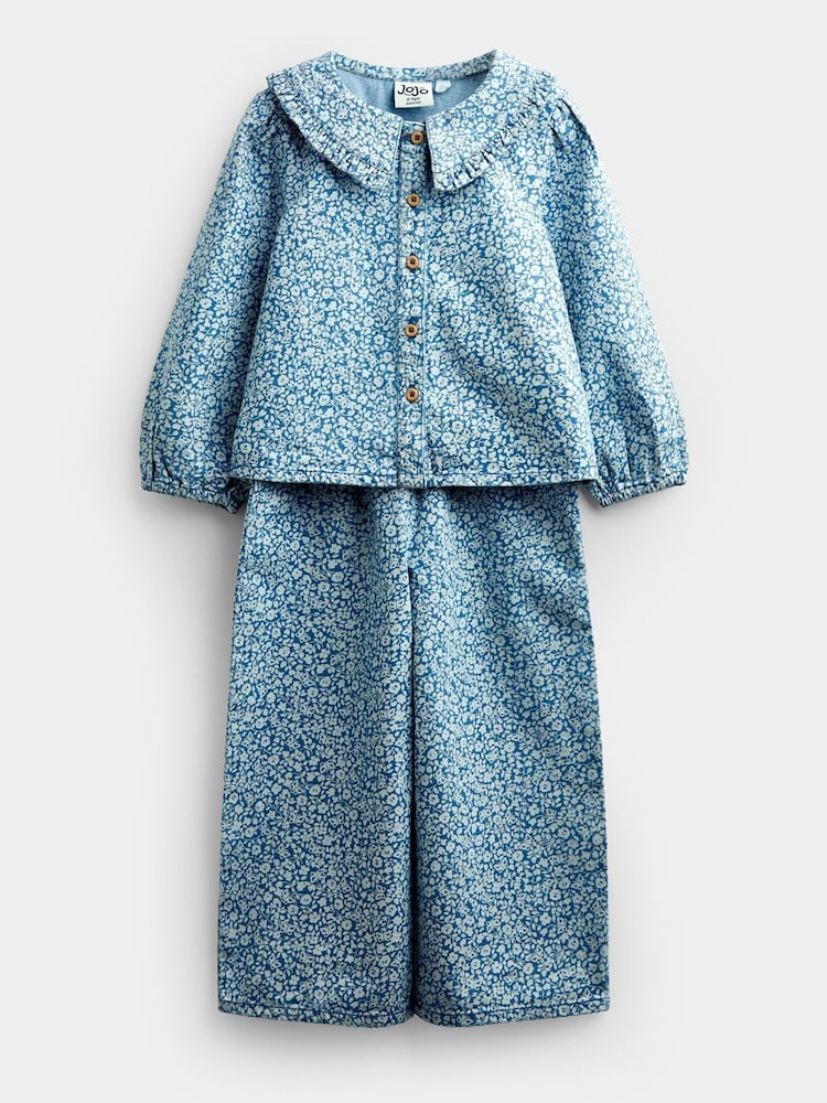 JoJo Maman Bébé Printed Shirt & Trouser Set - Imaginea 2 din 7