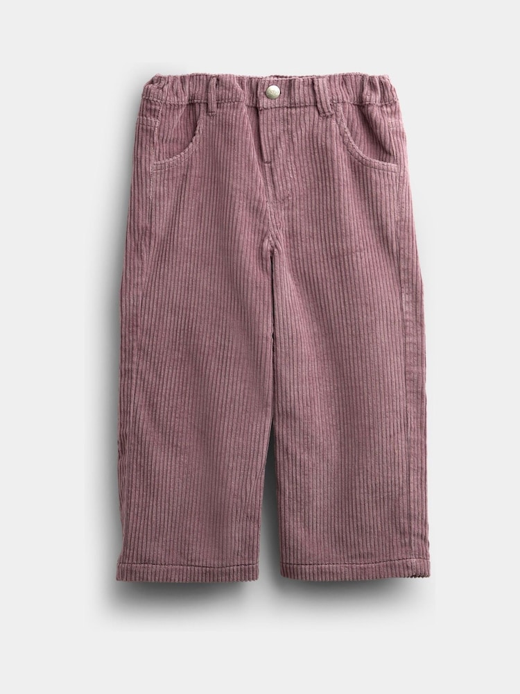 JoJo Maman Bébé Dusky Purple Cord Heart Pocket Wide Leg Trousers - Image 1 of 4 JoJo Maman Bébé Dusky Purple Cord Heart Pocket Wide Leg Trousers - Image 1 of 4