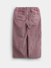 JoJo Maman Bébé Dusky Purple Cord Heart Pocket Wide Leg Trousers - Image 2 of 4