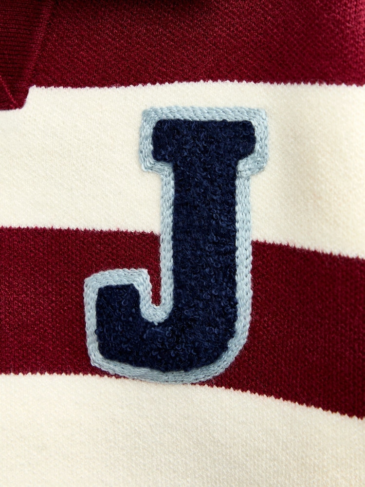 JoJo Maman Bébé Red Stripe Knitted Collar Jumper - Image 4 of 4 JoJo Maman Bébé Red Stripe Knitted Collar Jumper - Image 4 of 4