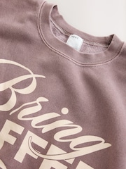 Brown Coffee Slogan Sweatshirt - Image 2 of 3