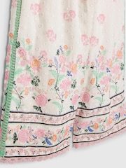 River Island Cream Cabbages & Roses Smock Frill Top & Trousers Set - Image 3 of 5