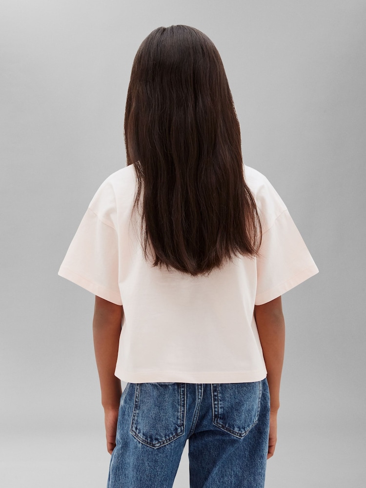 Calvin Klein Jeans Pink Boxy Logo T-Shirt - Image 2 of 5