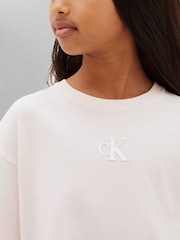 Calvin Klein Jeans Pink Boxy Logo T-Shirt - Image 4 of 5